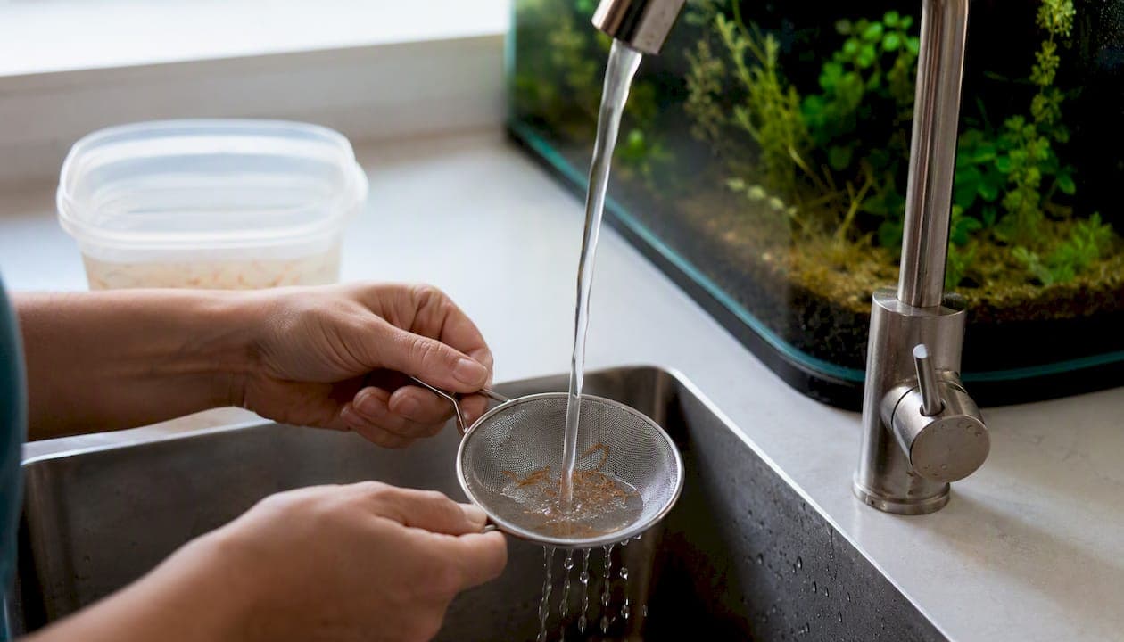 How to Rinse Brine Shrimp Before Feeding Your Tank